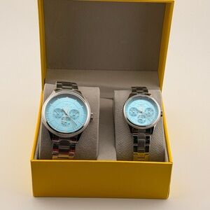 NEW Invicta His & Hers Matching Watch Set - Tiffany Blue Dials